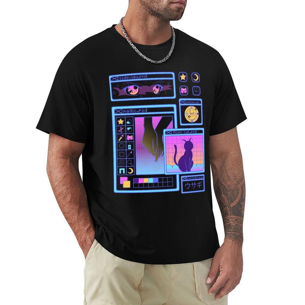 Moon And Aesthetic Tshirt Sun Block Outdoor Tshirt