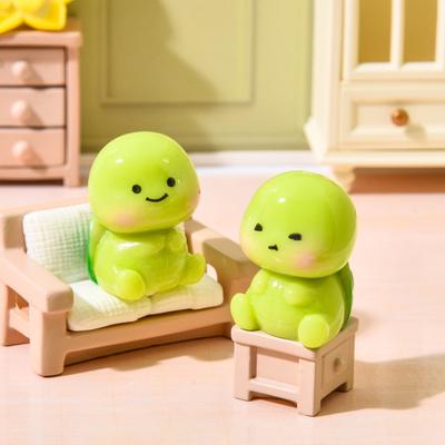 Mini Zielony Żółw Miniaturowa Figurka Żółwia z Żywicy Maleńkie Zwierzątka Morskie Statuetka do Ogrodu Bajkowego Wystrój Mikro Krajobrazu