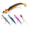 Goture Flounder Set, Jig Head with Treble Hook, Worm, Soft
