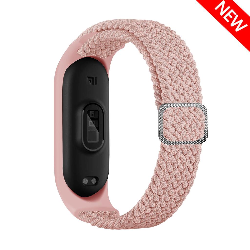Bracelet for Mi band 10 8 7 6 Strap Elastic adjustable Nylon Braided Miband4 miband 5 correa Wristband for xiaomi Mi band 3 7 9