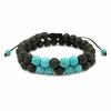 Turquoise Volcanic Rock Stone Couple Bracelet