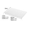Yamazaki Tower Silicone Folding Draining Tray, White, Approx. W40.5 X D25 X H1.3cm, 3-Way Draining Mat, Drains Water Directly Into the Sink, Trivet, M