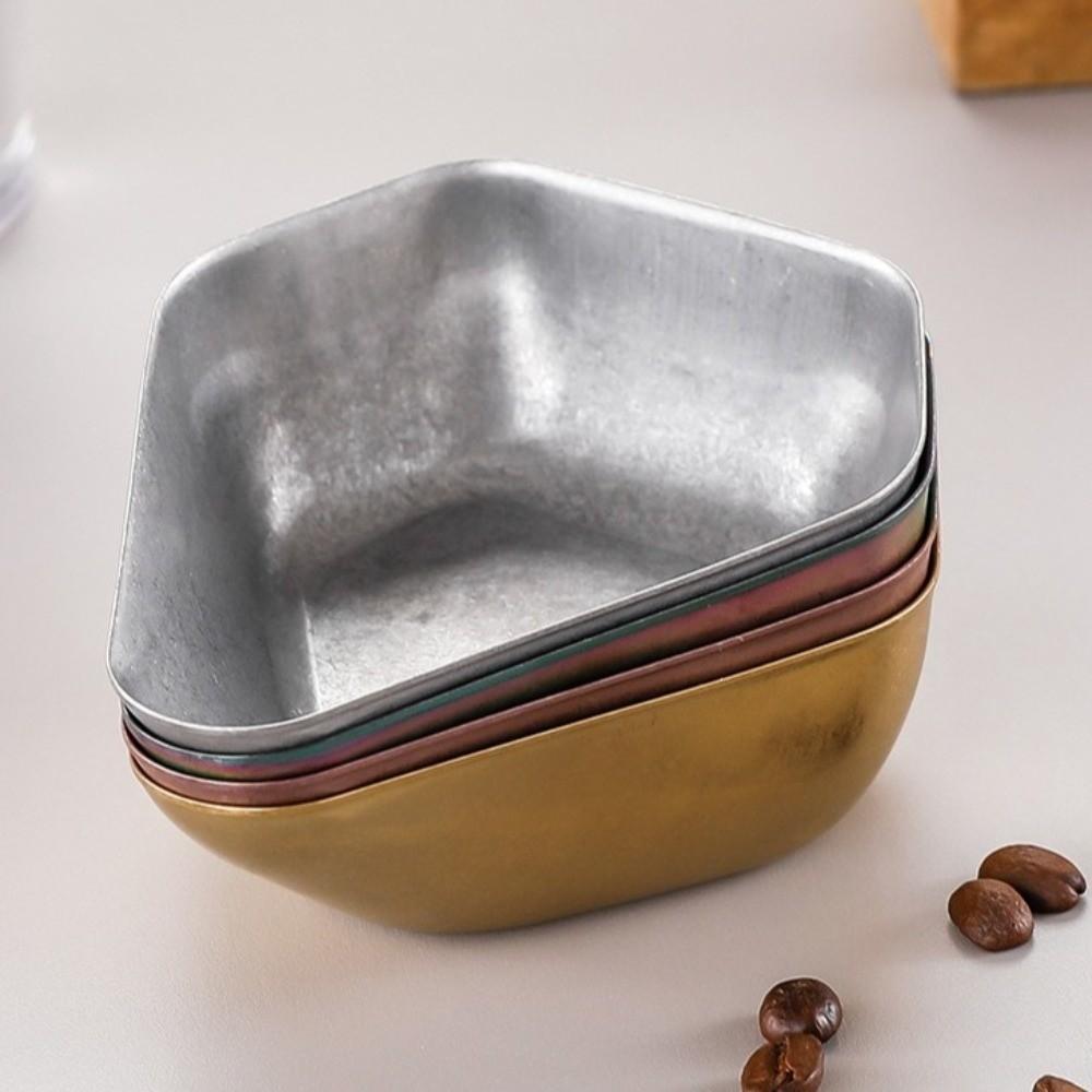 Wear-resistant Bean Weighing Tray Stainless Steel Measuring Tray Coffee Bean Container  Office