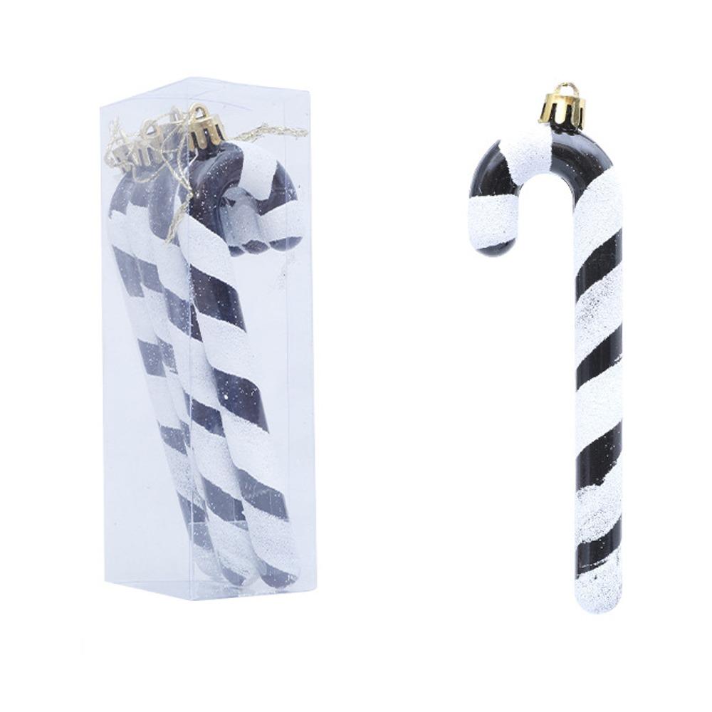 4pcs Shatterproof Lollipop Cane Pendant Plastic Christmas Tree Pendant  Merry Christmas Decoration