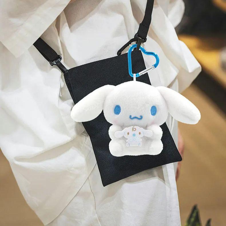 Originale Sanrio Hello Kitty Kuromi Melody Pachacoo Cinnamoroll Peluche Ciondolo Peluche Carini Portachiavi Portachiavi Regalo di Compleanno