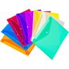 Plastic Envelopes (Pack of 8) - 8 Colors, A4 Size, Poly File Folder with Snap Closure for Home Office School Organization (12.9 X 9.25 Inches)