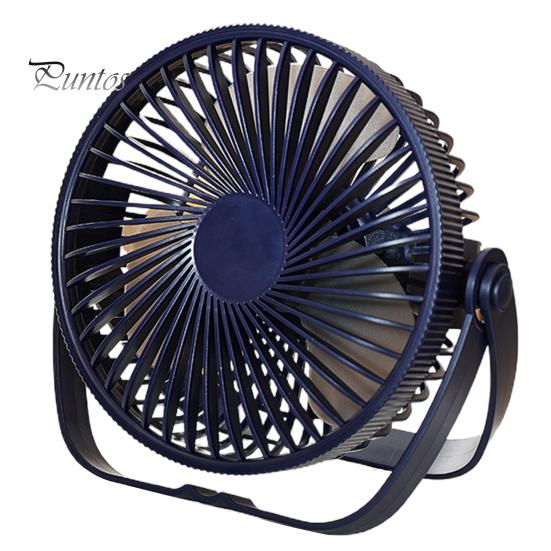 Camping Fan Low Noise Adjustable Wind Speed Three Gear Adjustment Detachable Standing Cooling USB Charging 360 Degree Rotation Desk Fan Electric