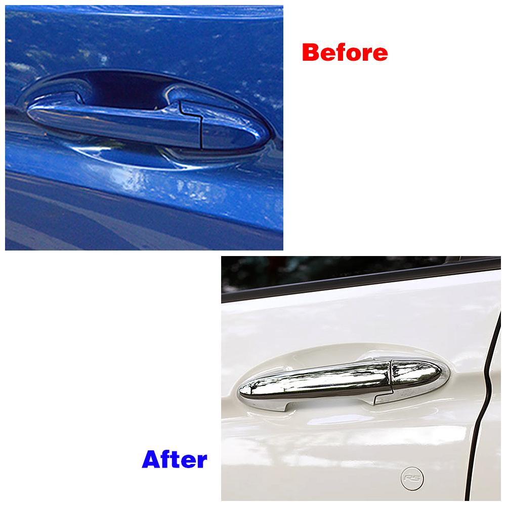 Dla Honda Fit Jazz GK5 GP5 2014-2018 Kolor włókna węglowego Modyfikacja Remont Chromowana osłona klamki drzwi Dekoracja Naklejki ochronne