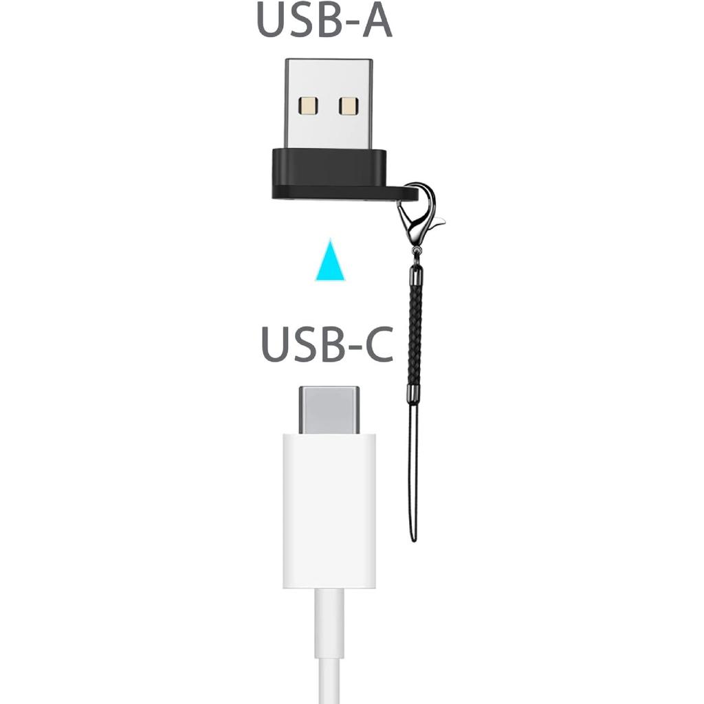 USB C Male to Female Adapter, Portable USB C Transmission Key Chain Adapter Set