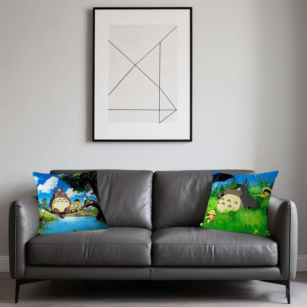 Anime N-Neighbor T-Totoro Pillow Case Throw Pillow Chair Seat Cushion Nap Pillows Cushion Seat Soft Pad Pillow Sofa Cushion