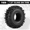 INJORA S5 1.0" Cling On Tires 64 * 24mm for TRX4M SCX24 1/18 1/24 RC Crawlers Upgrade(T1062)