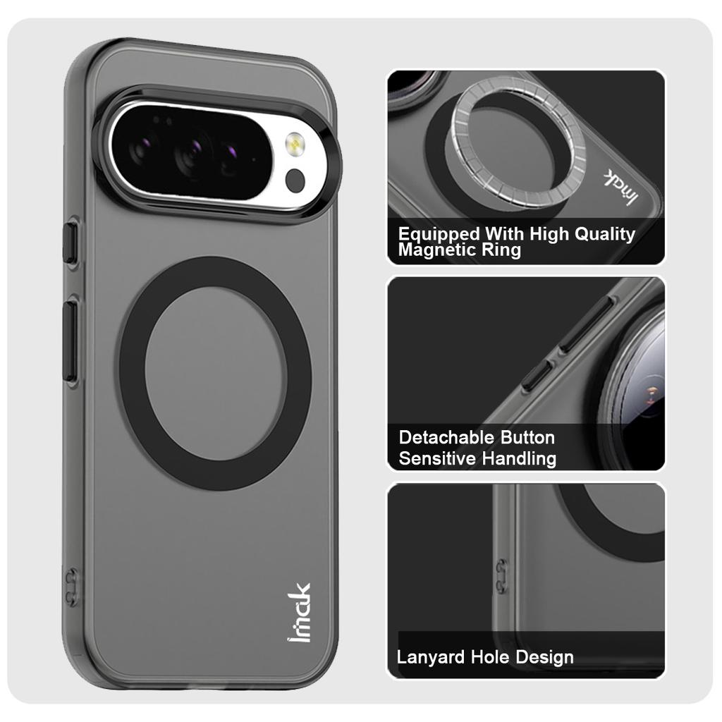 IMAK For Google Pixel 10/10 Pro Case Compatible with MagSafe Candy Color Anti Drop TPU+PET Back Cover