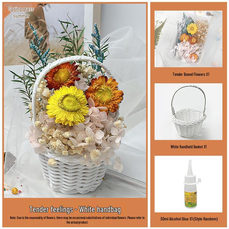 Back-to-School Gift: DIY Eternal Flower Mini Basket Ornament for Team Building & Decoration