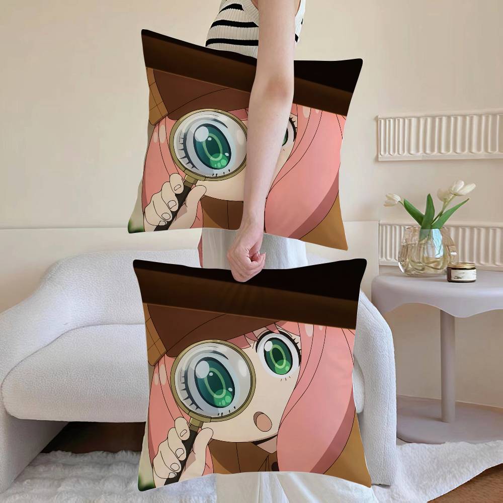 S-SPY Anime FAMILY Pillow Case Sofa and Living Room Decorative Cushion Covers Dust-proof and Mite-proof Invisible Zipper
