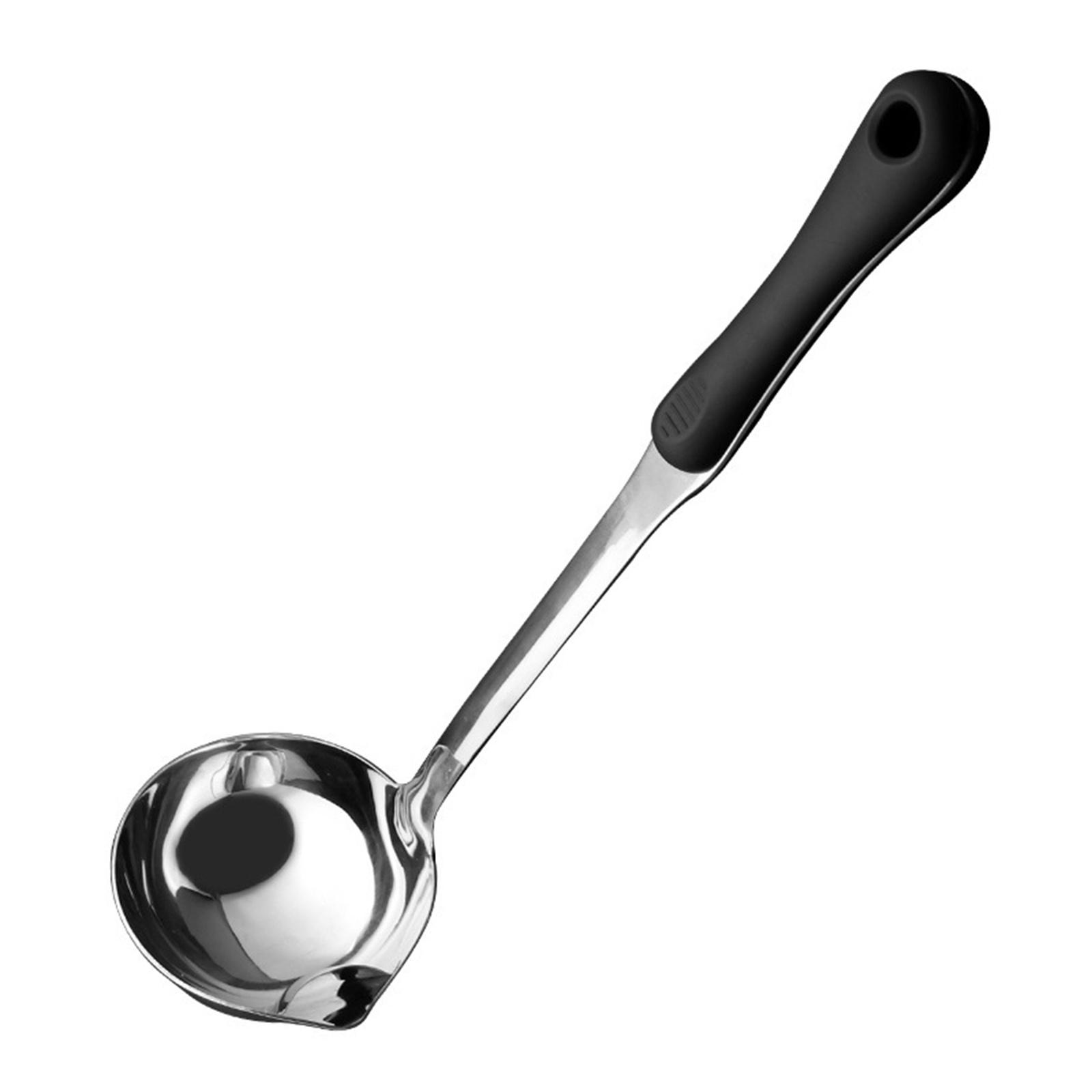 Home Strainer Cooking Stainless Steel Ladle Dinner Tableware Stainless Steel Soup Spoon Large Capacity