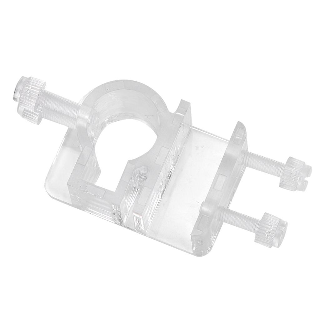 High Transparent Acrylic In and Out Water Pipe Fixation Clamp Single Hole for Fish   Aquarium
