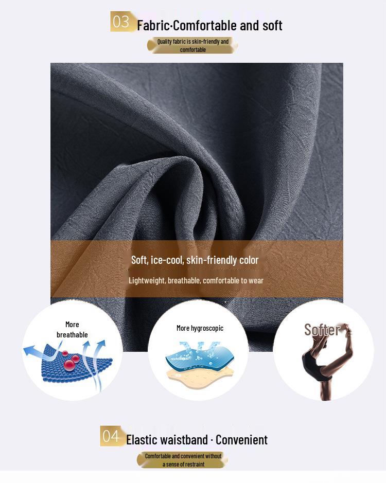 Summer Tang Suit: Lightweight Hanfu for Middle-Aged and Elderly Men - Ice Silk Short Sleeve Set