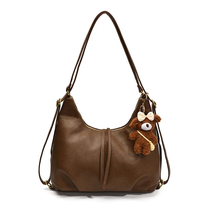 Tote bag women's 2025 new large-capacity commuter backpack casual multi-functional shoulder messenger bag travel backpack