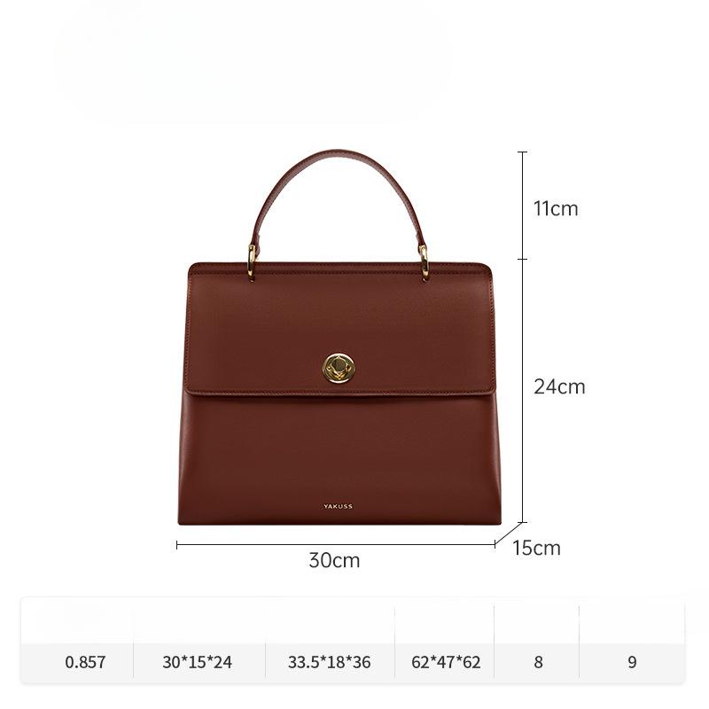 Handbag Women's Single Shoulder Commuter Bag Niche Design Spring Leather Women's Bag