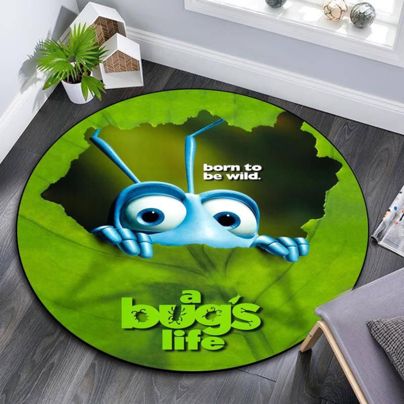 A Bug's Life pattern round rug,Carpet Rug for Living Room Bedroom Playroom ,Non-slip Floor Mat,Holiday Gifts and Birthday Gifts.