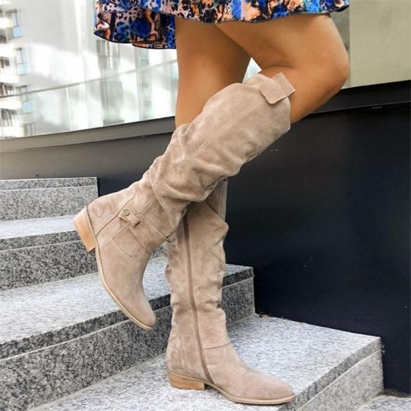 Women Ankle Boots Winter Low Heels Round  Plus Size Casual  Shoes Faux Suede Female Low Boots Free Shipping Chelsea Boots 20024