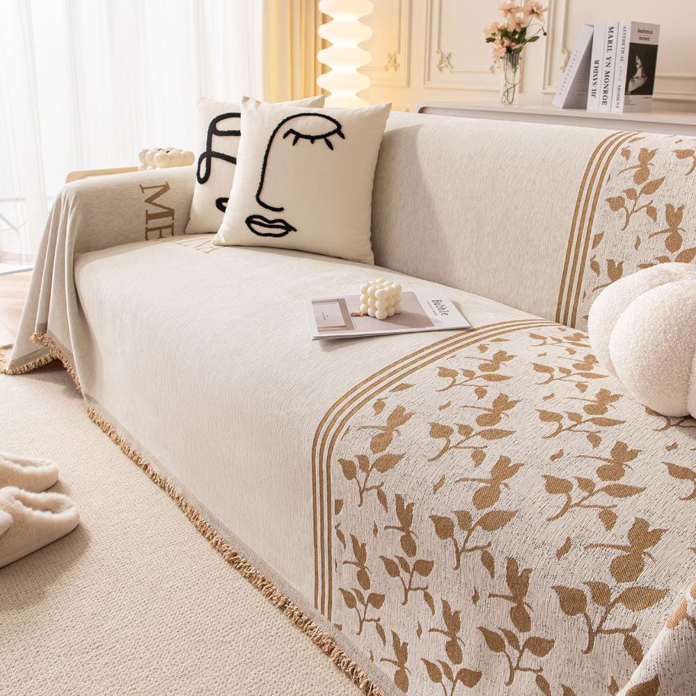 Light Luxury High-Grade Sofa Cover Cloth Four Seasons Universal Sofa Towel Anti-Scratching Cover Full Covered Sofa Cover