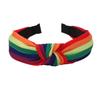 2Pcs Elegant Rainbow Striped Hair Hoop Festive Party Hair Accessory  For Celebrations and Events