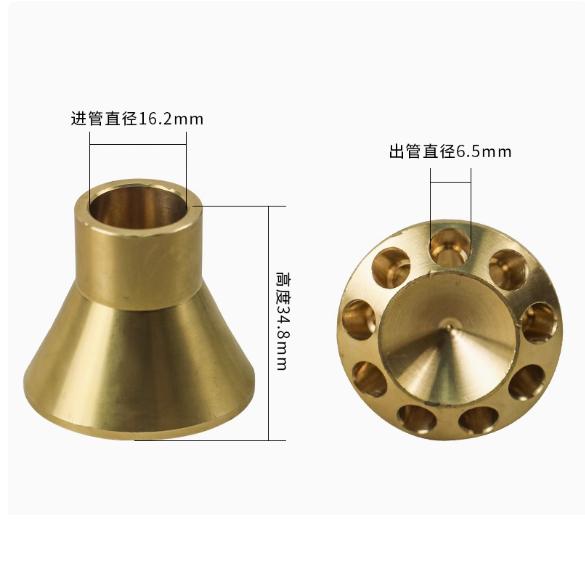 

1шт латунный распределитель хладагента для холодильного сепаратора жидкости воздушного охладителя кондиционера и холодильных принадлежностей 9 holes