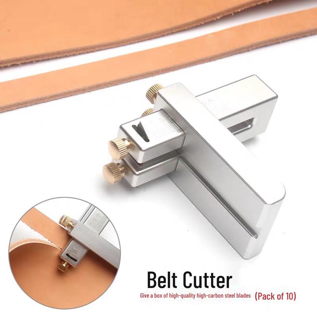 Aluminum Alloy Sandblasted Mini Belt Strip Cutter for Handmade Vegetable-Tanned Leather