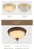European Style Eye Protection Ceiling Light for Bedroom, Living Room, Balcony, and Entrance - French Retro Round Fixture