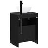 Bathroom Furniture Set Black Oak Engineered Wood