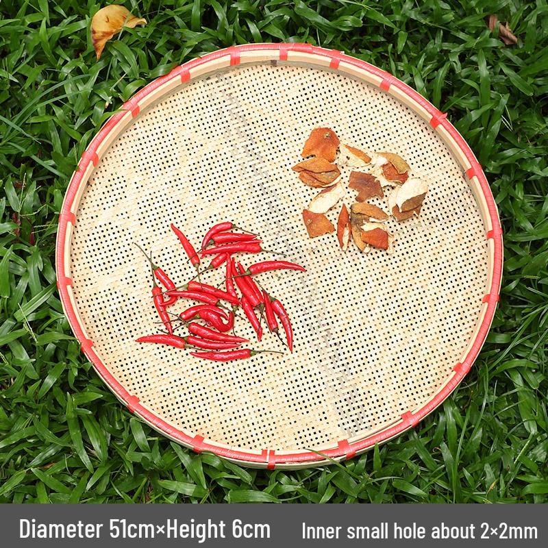 Large Round Bamboo Sieve: Decorative Winnowing Basket for Rice, Drying, and More