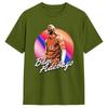 Bam Adebayo TShirt for Men  Novelty Pure Cotton Tee Shirt Round Collar Short Sleeve T Shirts Birthday Present Tops