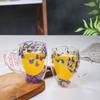 Double-layer Glass Mugs with Dry Flower and Handle for Coffee, Cocktails Elegant Glasses Cup for Entertaining Guest