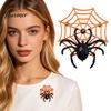 Spider Web Badge Halloween Brooch, Rhinestone Accessories, Holiday Lapel Gothic Style Pins Pin for Jackets Sweaters Coats Scarves Hats Bags