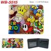 Super Mario Cartoon Full-Color Print Bi-Fold Wallet Anime Student Unisex Short Purse