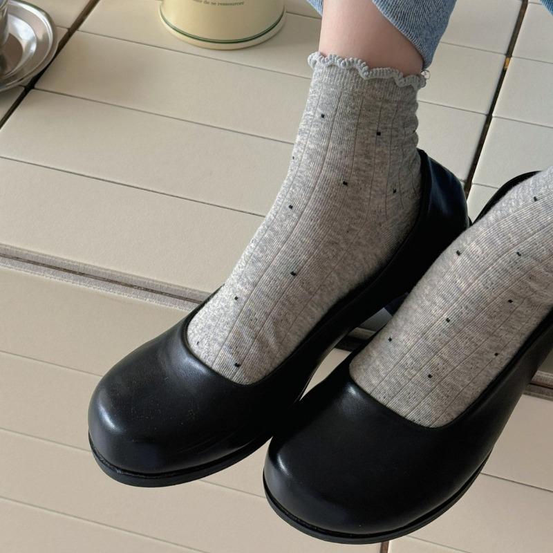 Summer Polka Dot Lace Short Socks, Sweet Socks, Women's Thin Breathable Boneless Socks