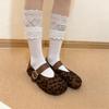 1Pair Cotton Knee-high Socks Lace Edge Foot Warmers Y2K Long Tight Socks  Girl