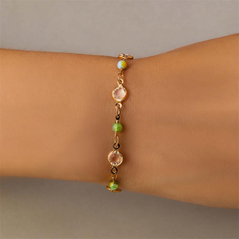 Bohemia Crystal Chain Anklets for Women Foot Accessories Summer Beach Barefoot Sandals Bracelet ankle on the leg Female Jewelry