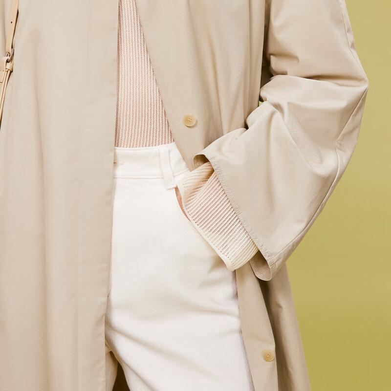 Less 2024 Spring Cotton Casual Long Trench Coat