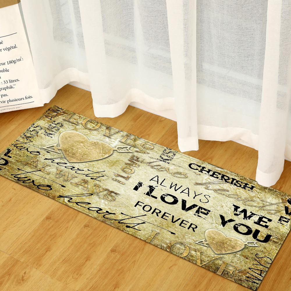 Valentine'S Day Rose Romantic Floor Mat Door Mat Kitchen Mat