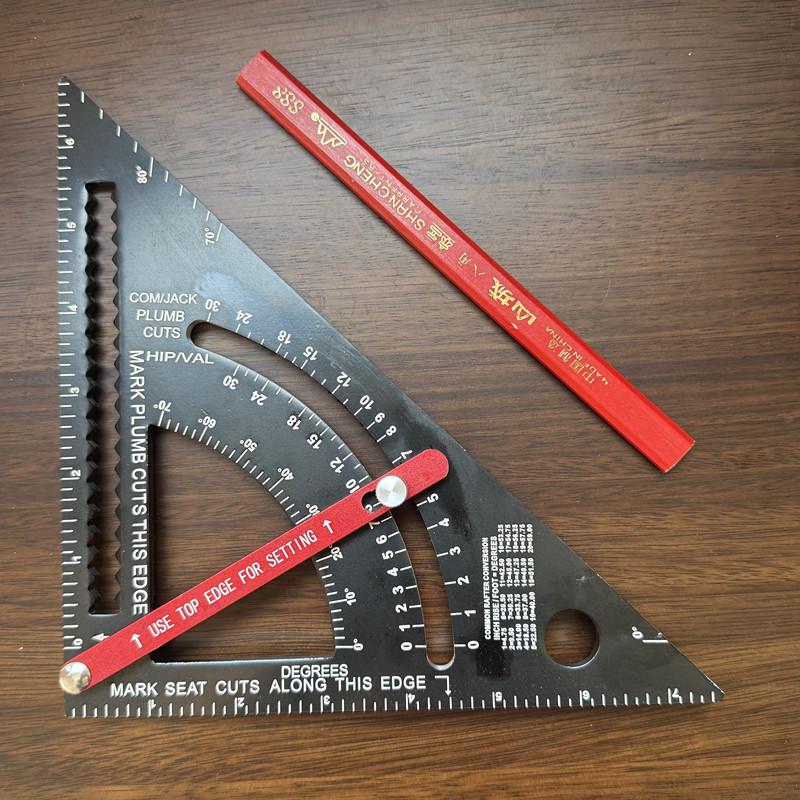 Multifunctional Aluminum Right Angle Triangle Woodworking Ruler