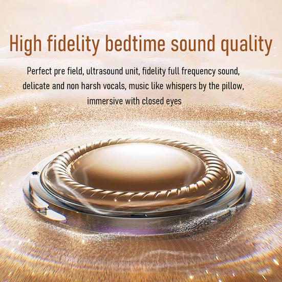 Under-Pillow Sleep Speaker with White Noise Timer USB Rechargeable Ultra Slim Wireless Bluetooth-compatible Private Sleep Headphones
