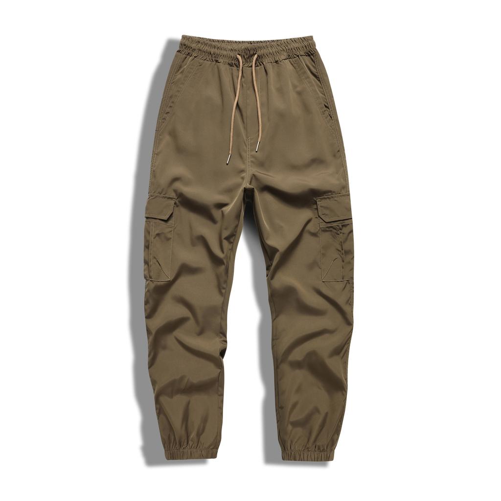 Overalls Men's Loose Trendy Brand Large Size Pants Fat Man Summer Thin Tied Feet Casual Pants Fattening To Increase Spring and Autumn Tide