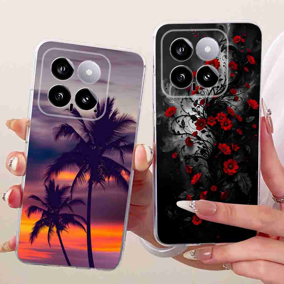For Xiaomi Mi 14 5G 23127PN0CC Case Fashion Dragon Butterfly Silicone TPU Cover For Xiaomi Mi14 5G 6.36" 23127PN0CG Phone Shell
