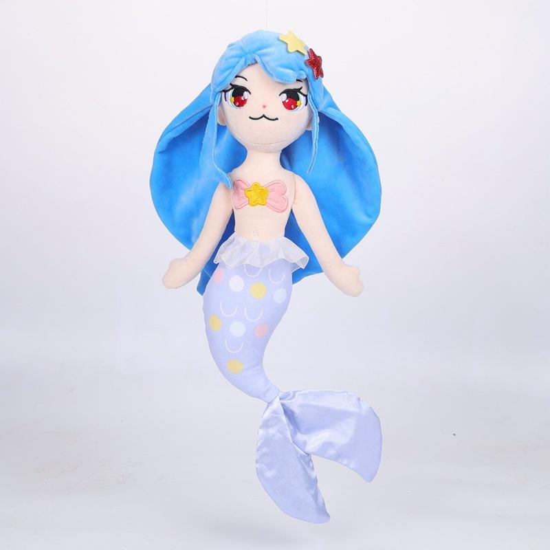 

Adorable Mermaid Plush Toy From The Ocean Series By Jili Soft And Fluffy! синий