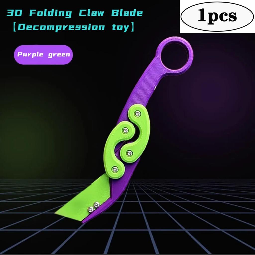 3D Explosives Schwerkraft-Klappklauenmesser Schmetterlingsklauen-Schwerkraftmesser Springen Neues Quick Push-Dekompressionsspielzeug Cooles Messer