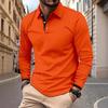 Spring and Autumn Men's Long Sleeved Casual Sports Polo Shirt
