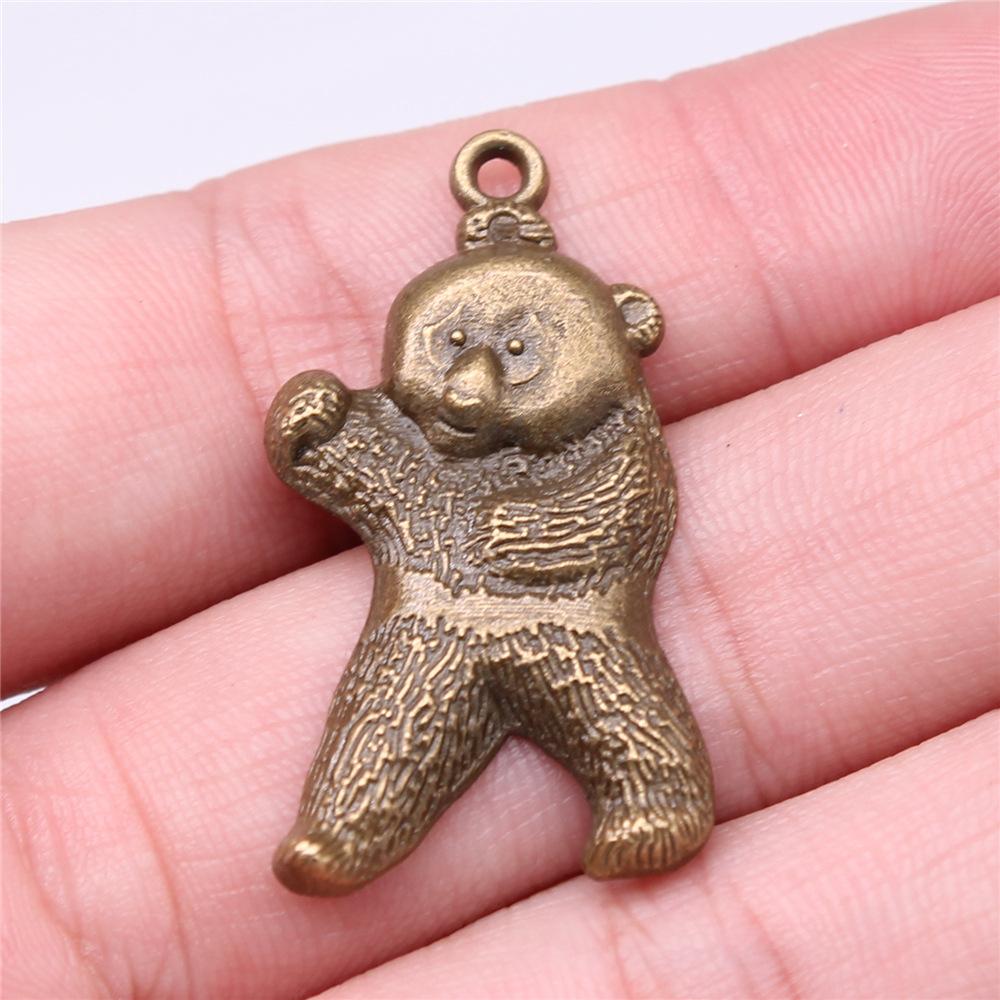 10cs Cute Animal Panda Bear Charms Pendants Antique Jewelry Making DIY Handmade Craft Pendant