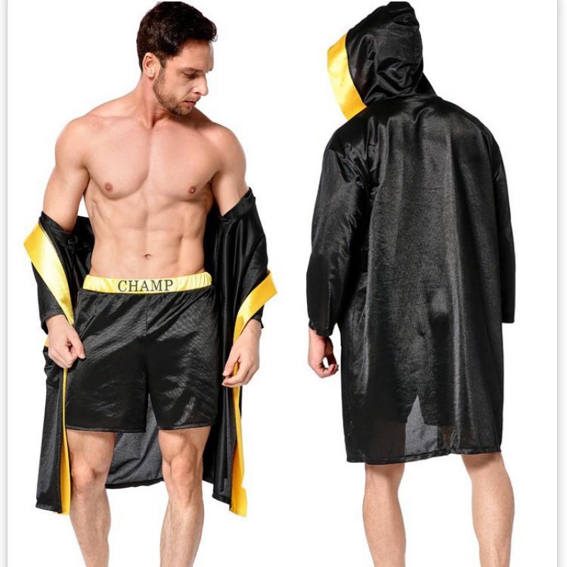 Unisex Boxing Hooded Cape Costume Stage Walk Martial Arts Performance MMA Entrance Outfit